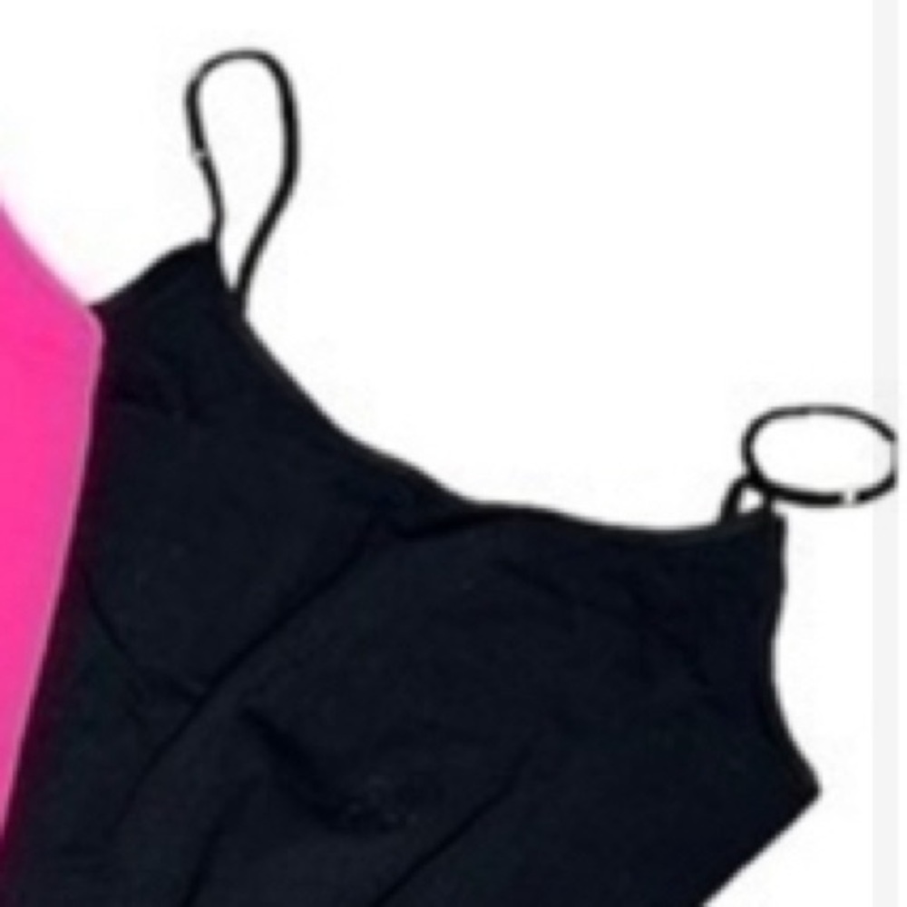 Luxe junkie black rhinestone stretch tank One Size